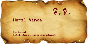 Herzl Vince névjegykártya